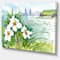 Designart - Blooming Flowers on Summer River - Landscape Artwork Canvas